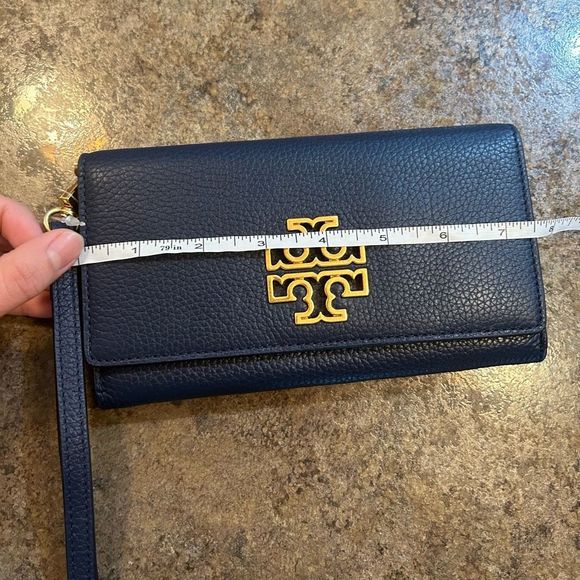 NWT Tory Burch Long Snap Wallet Royal Navy - Picture 4 of 11